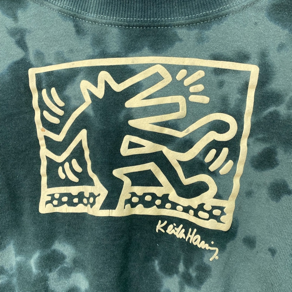 Keith Haring Green Graphic Sweatshirt - Picture 7 of 11